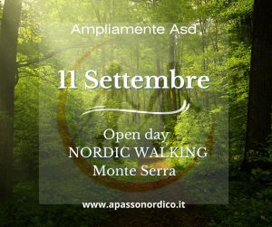 11 Settembre open day Nordic Walking sul Monte Serra